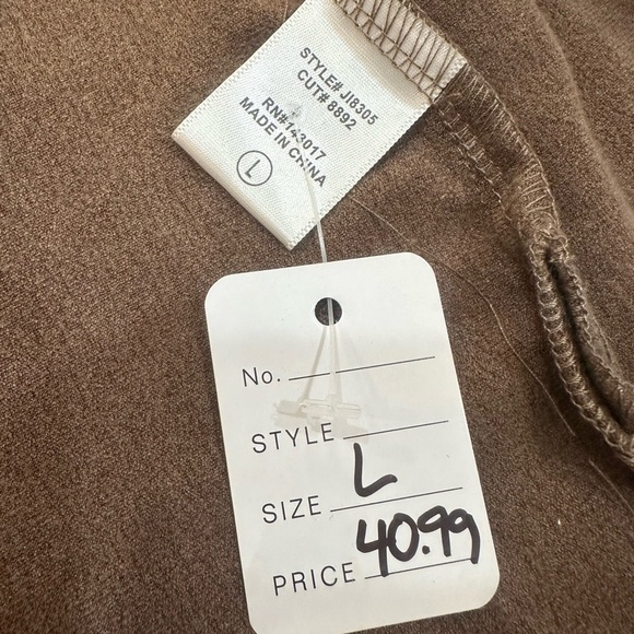 Ces Femme Women’s Brown Collared Fringe Button Jacket 2 Pockets Size Large NWT - Picture 10 of 12